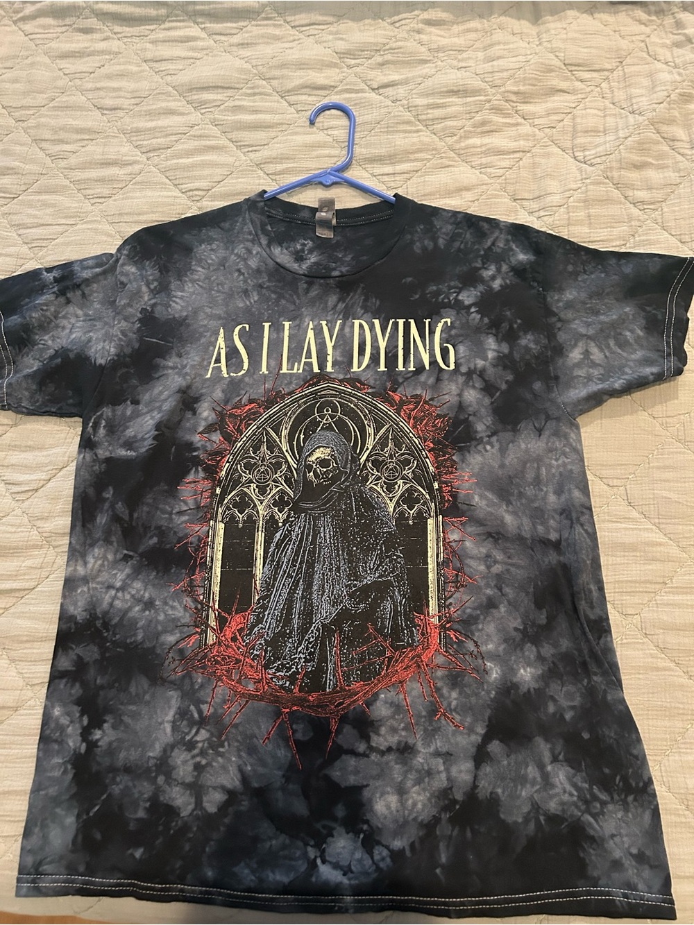 Black Tie-Dye Band T-Shirt